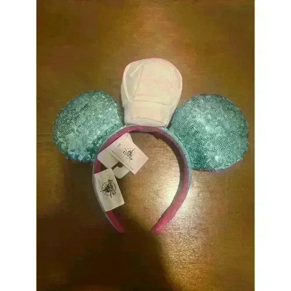 NWT Disney‎ 2020 DCA Food & Wine Festival Chef Hat Aqua Minnie Ears Headband